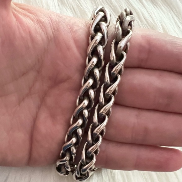 David Yurman wheat chain necklace w/ 14k yellow gold - Picture 9 of 10